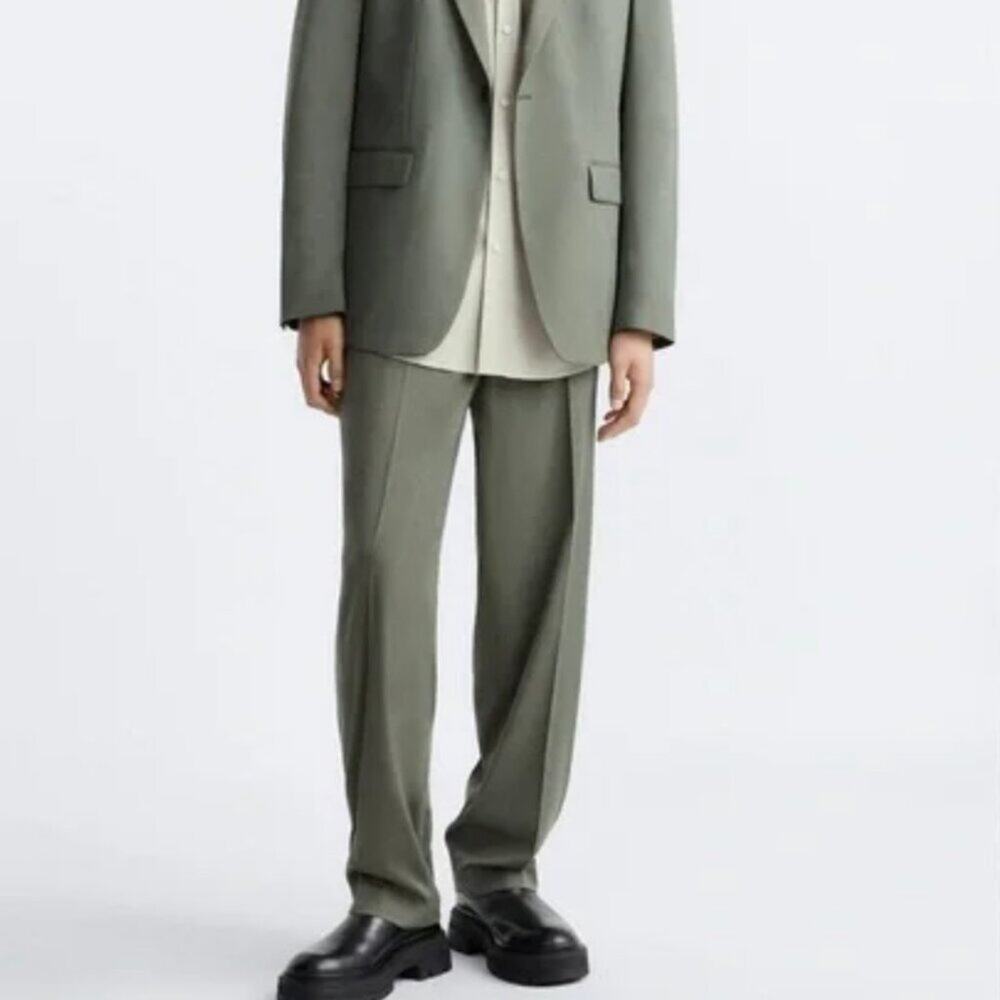 NWT Zara Men’s Suit Pants Dark Green 32W